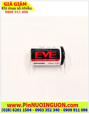 EVE ER14250 (chân thép chấu hàn), Pin nuôi nguồn PLC EVE ER14250 lithium 3.6V 1/2AA 1200mAh